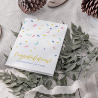 Félicitations avec confettis colorés