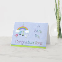 Félicitations Baby Boy Card
