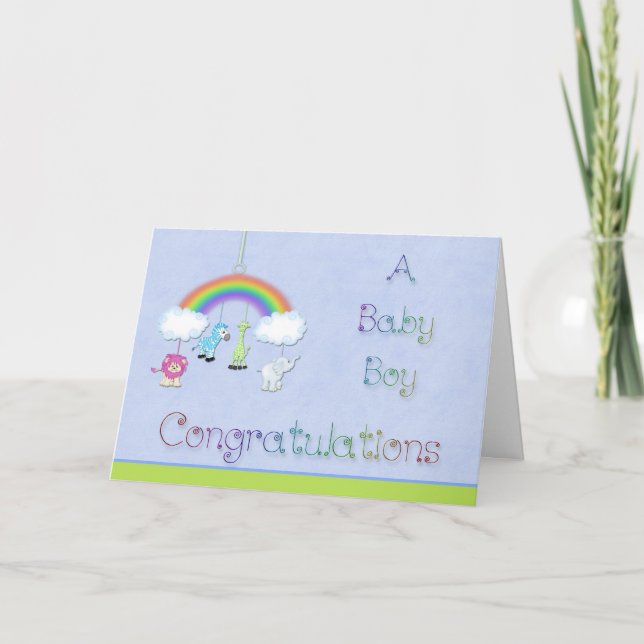 Carte Félicitations Baby Boy Card (Devant)