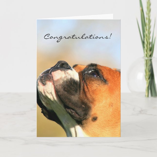 Carte Félicitations Boxer Dog Greeting Card (Devant)