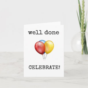 Carte Félicitations, Bravo, Fête, Ballons