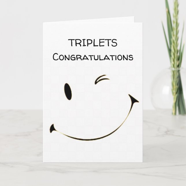 CARTE ***FÉLICITATIONS** ***CARTE TRIPLETS*** (Devant)
