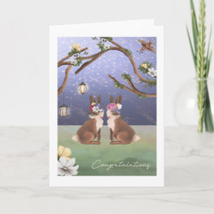 Carte Félicitations Couple Lesbien Lapin Couple Cute Lap