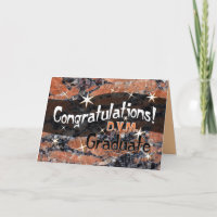 Félicitations D.V.M. Graduate Orange and Black