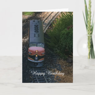 Carte Félicitations d'anniversaire sur les rails de chem