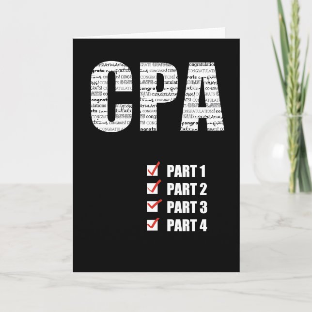 Carte Félicitations de CPA passant chacune des 4 parties (Devant)