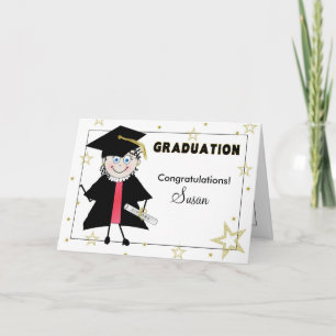 Carte FÉLICITATIONS DE DIPLÔME - Bright Eyed Graduate