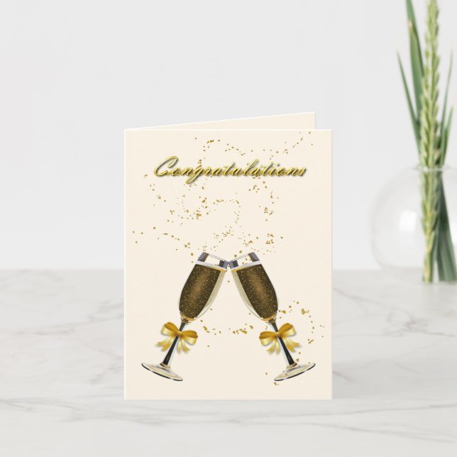 Carte Félicitations de mariage de pain grillé de (Devant)