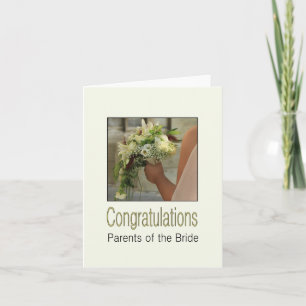 Carte félicitations de mariage des parents de la mariée
