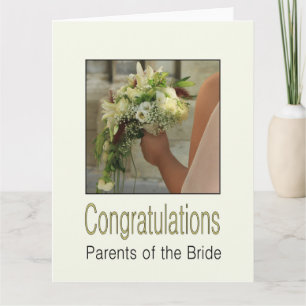 Carte félicitations de mariage des parents de la mariée