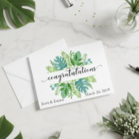 Félicitations de mariage personnalisées sur feuill