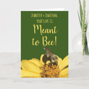 Carte Félicitations de mariage photo Meant to Bee