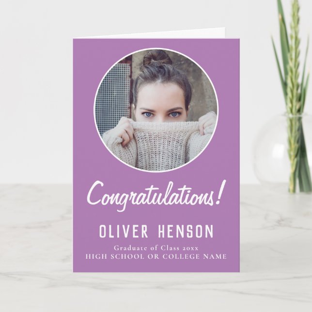 Carte Félicitations Diplômé 2 de la 2e année (Devant)