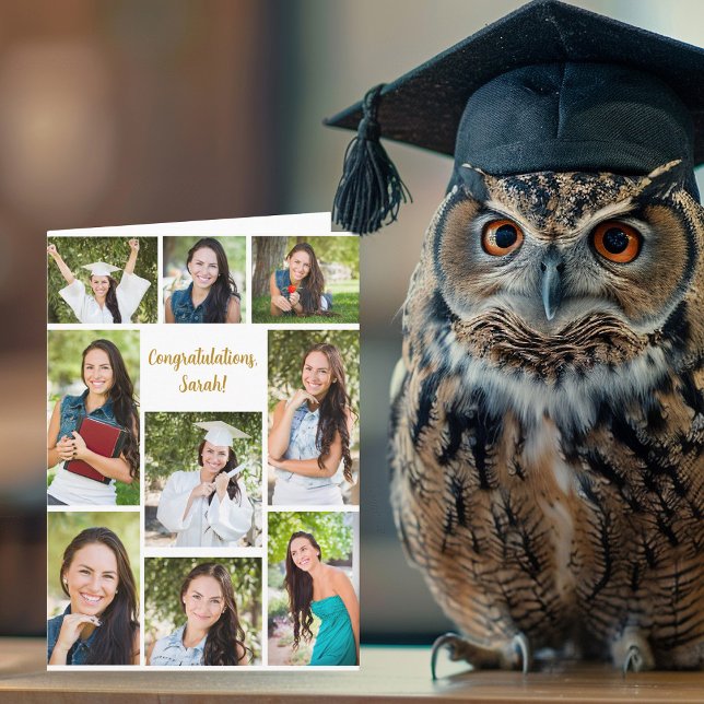Carte Félicitations Diplôme 9 Photo Collage (Créateur téléchargé)