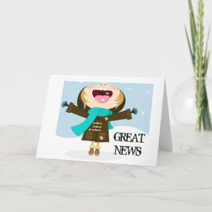 CARTE FÉLICITATIONS **DIPLÔMÉ** GRANDES NOUVELLES!