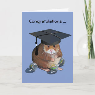 Carte Félicitations Diplômé : Hamster : Toutes les bille