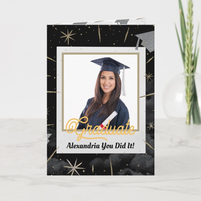 Carte Félicitations Diplômé Supérieur en Photo Graduate (Devant)