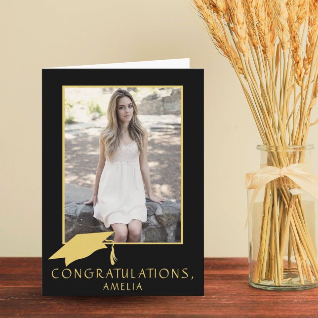 Carte Félicitations Diplômés Cap de Diplôme Photo (Créateur téléchargé)