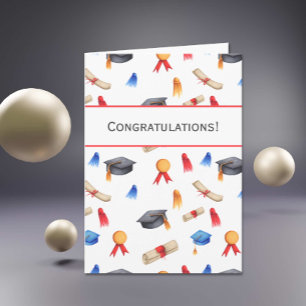 Carte Félicitations Diplômes et Caps de Remise des Diplô