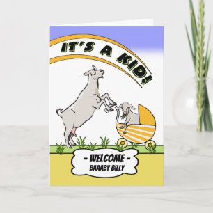 Carte Félicitations drôles pour le nouveau bébé chevreau