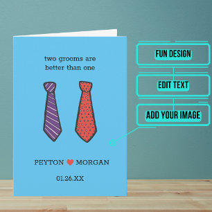 Carte Félicitations du jour de mariage de deux chambres