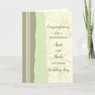 Carte Félicitations du jour de mariage de Tante et Oncle