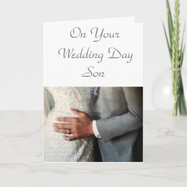 CARTE FÉLICITATIONS DU JOUR DU MARIAGE **SON** (Devant)