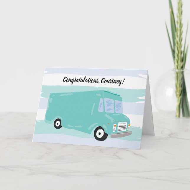 Carte Félicitations et bonne chance pour votre entrepris (Devant)