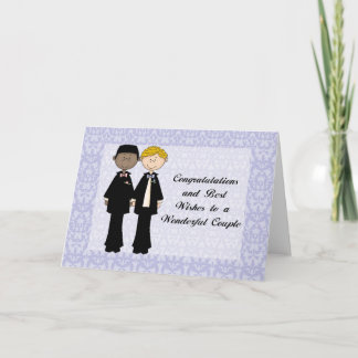 Carte Félicitations et meilleurs voeux Gay Homme Mariage