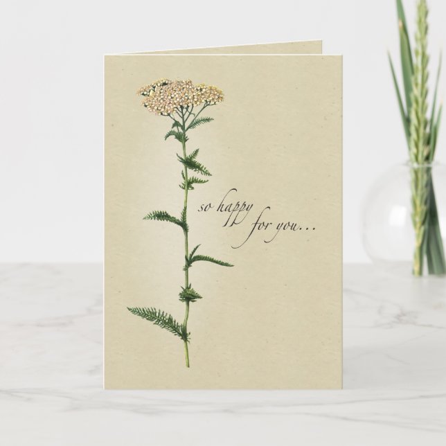 Carte Félicitations, Fleur sauvage naturel, Religieux (Devant)