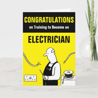 Carte Félicitations Formation pour devenir électricien