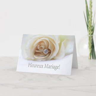 Carte félicitations françaises pour le jour du mariage