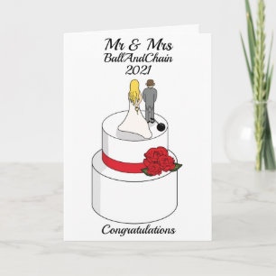 Carte Félicitations Funny Wedding Day Personnalisable
