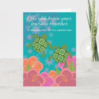 Carte Félicitations gaies de mariage de tortues de