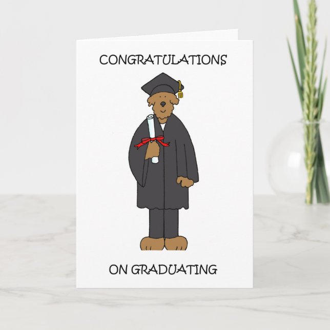 Carte Félicitations Graduation Dog Obedience School (Devant)
