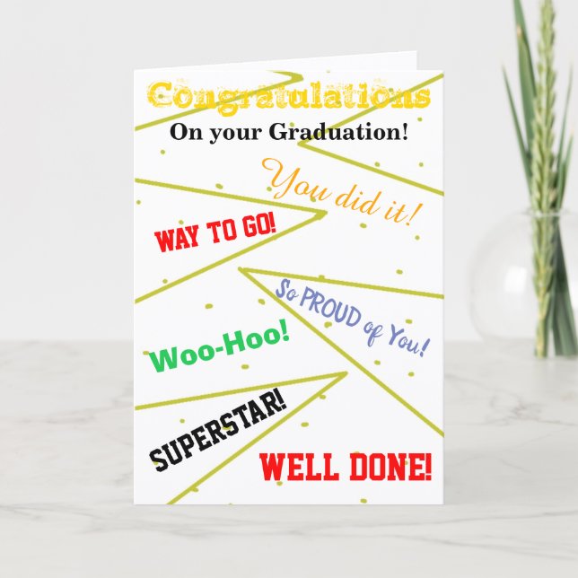 Carte Félicitations Graduation Fun Greeting Card (Devant)