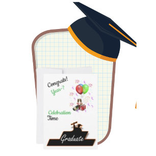 Carte Félicitations Gradué, Vin et Ballons Salutation