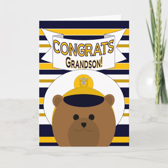 Carte Félicitations - Grand-fils de la Marine (Devant)