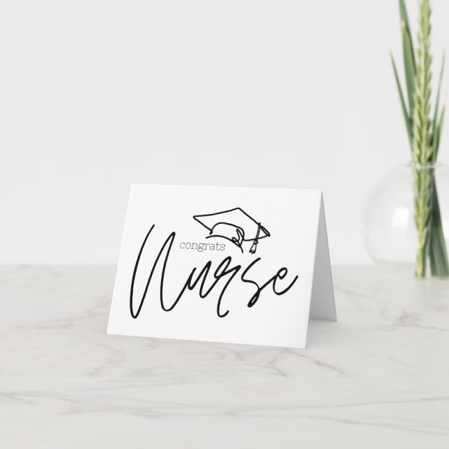 Carte Félicitations Infirmière ! Infirmière, fiche de di (Devant)