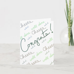 Carte Félicitations ! (Intérieur vert/vide)