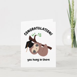 Carte Félicitations Jote Sloth Graduation Kawaii