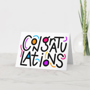 Carte Félicitations Lettres Quirky