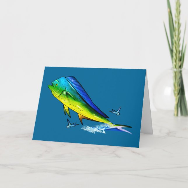 Carte Félicitations : Mahi de Mahi de retraite (Dorado) (Devant)