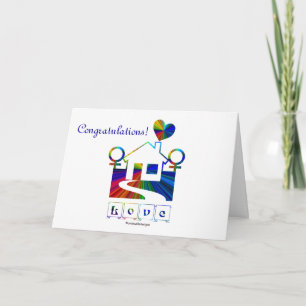 Carte Félicitations ! - Mariage gay Rainbow House/Citati
