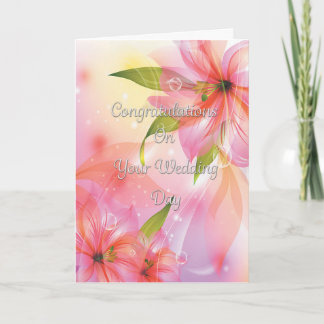 Carte Félicitations mariages Fleurs d'Imaginaire colorée