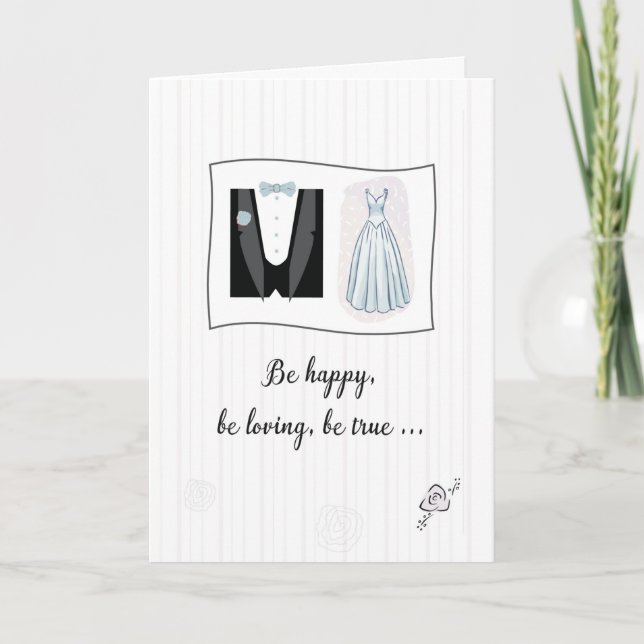 Carte Félicitations mariages pour la mariée et la mariée (Devant)