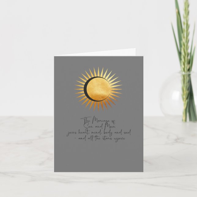 Carte Félicitations mariages - Sun et Moon (Devant)