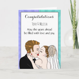 Carte Félicitations Mariée et Salle Personnalisée