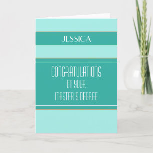 Carte Félicitations Master's Master's Graduation Card