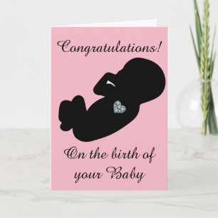 Carte Félicitations modernes pour la naissance de votre